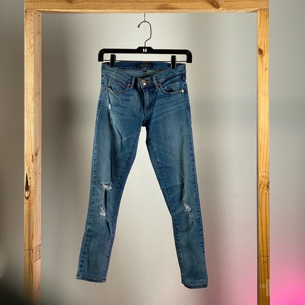 Juice Couture destroyed denim medium wash